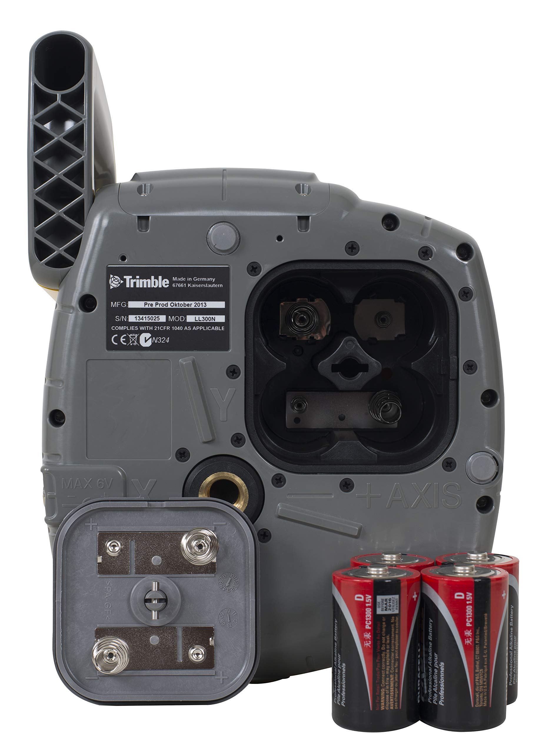 Spectra Precision LL300N remains stable when tipped up to 1.5 m on a tripod