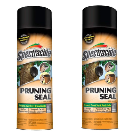 Spectracide Pruning Seal aerosol can seals pruning wounds to deter moisture intrusion.