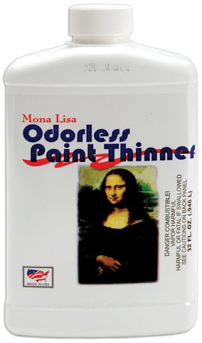 Speedball Mona Lisa 90032 thinner used to clean brushes and tools.