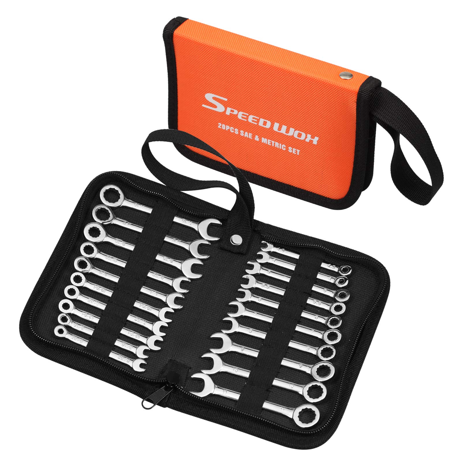 SPEEDWOX 20-piece mini wrench set on display for quick access