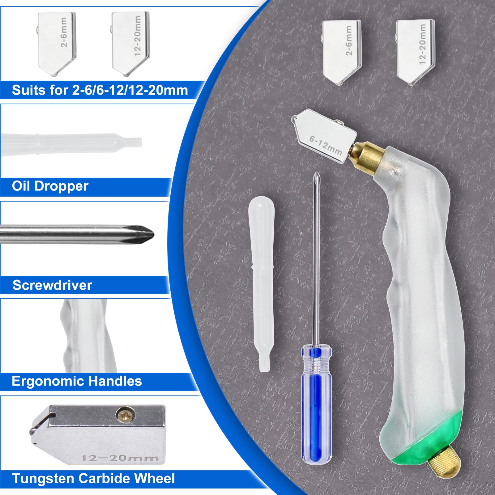 SPEEDWOX glass cutter grip with oil feed for smooth cuts