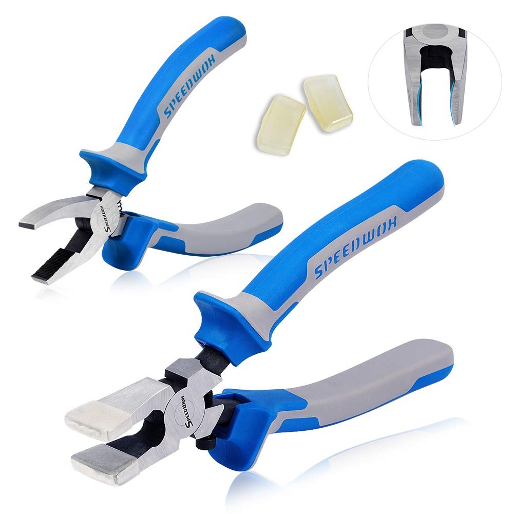 SpeedWox glass running pliers curved jaw for precise glass separation.