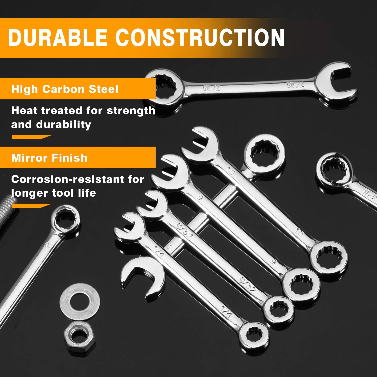 SPEEDWOX high-carbon steel wrenches for strength and durability