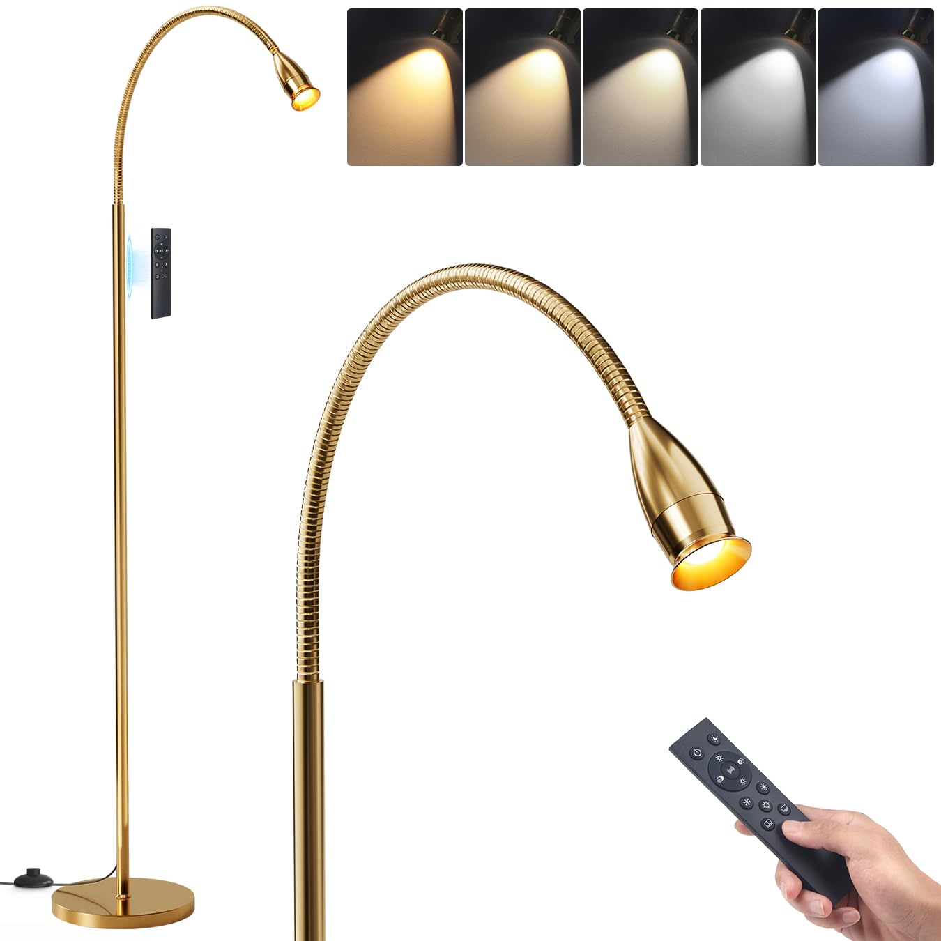 SpeePlant reading floor lamp with 73-inch reach for focused reading