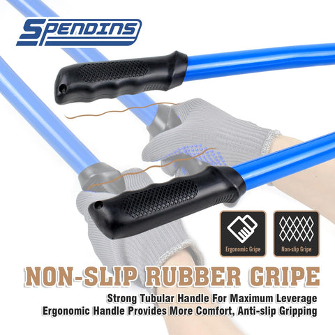 SPENDINS bolt cutter includes heavy-duty gloves for safe handling