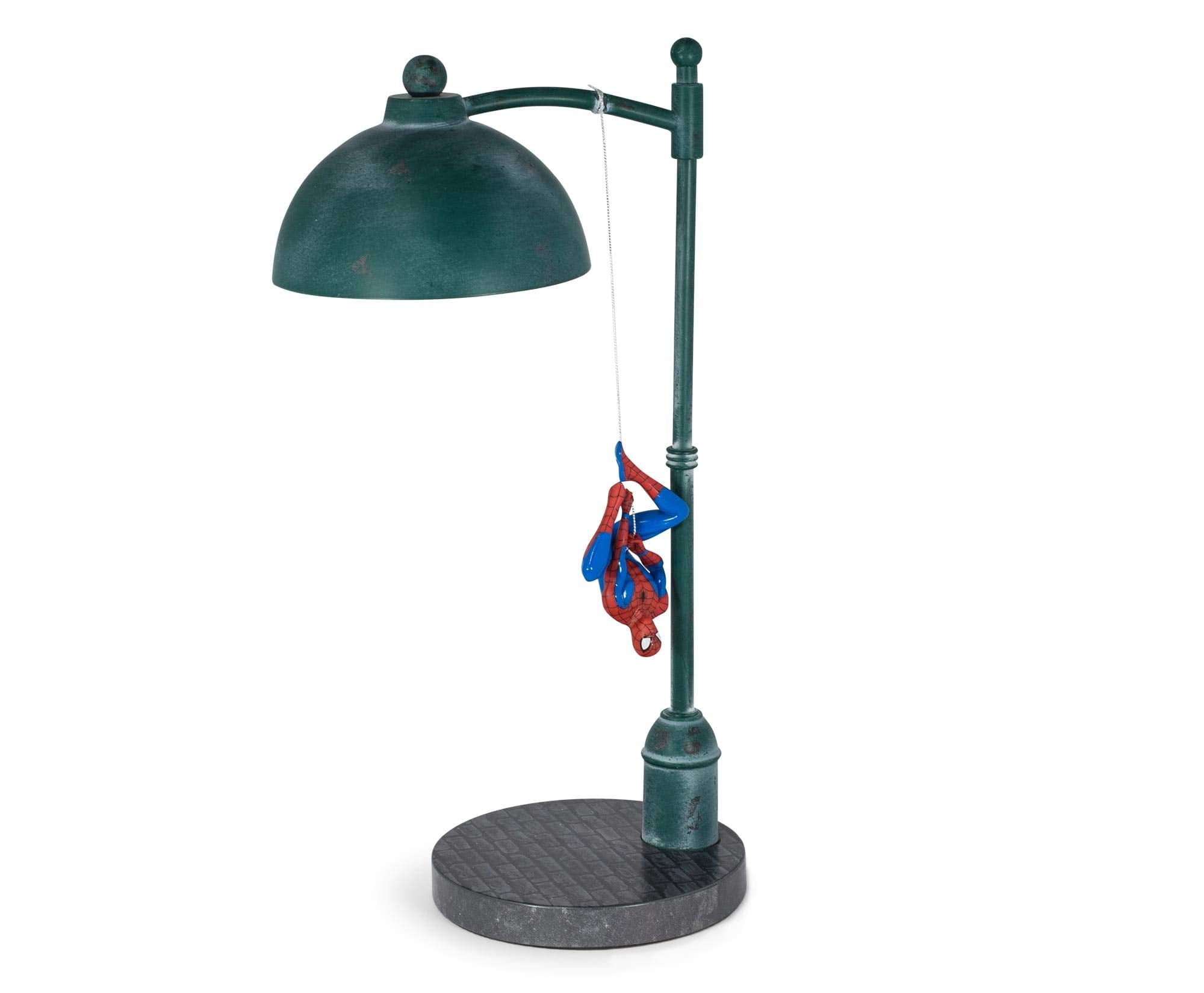 Spider-Man upside-down figurine adds dynamic flair to desk or shelf