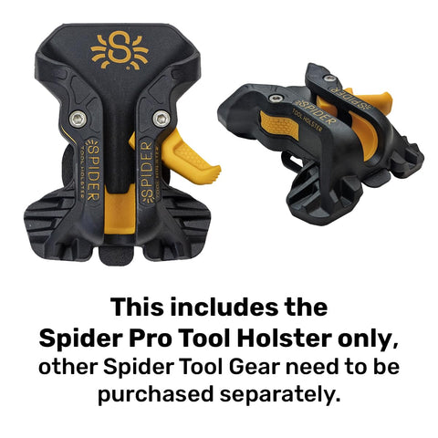 Inside view of Spider Pro holster shows ambidextrous thumb lock for secure one-handed operation.