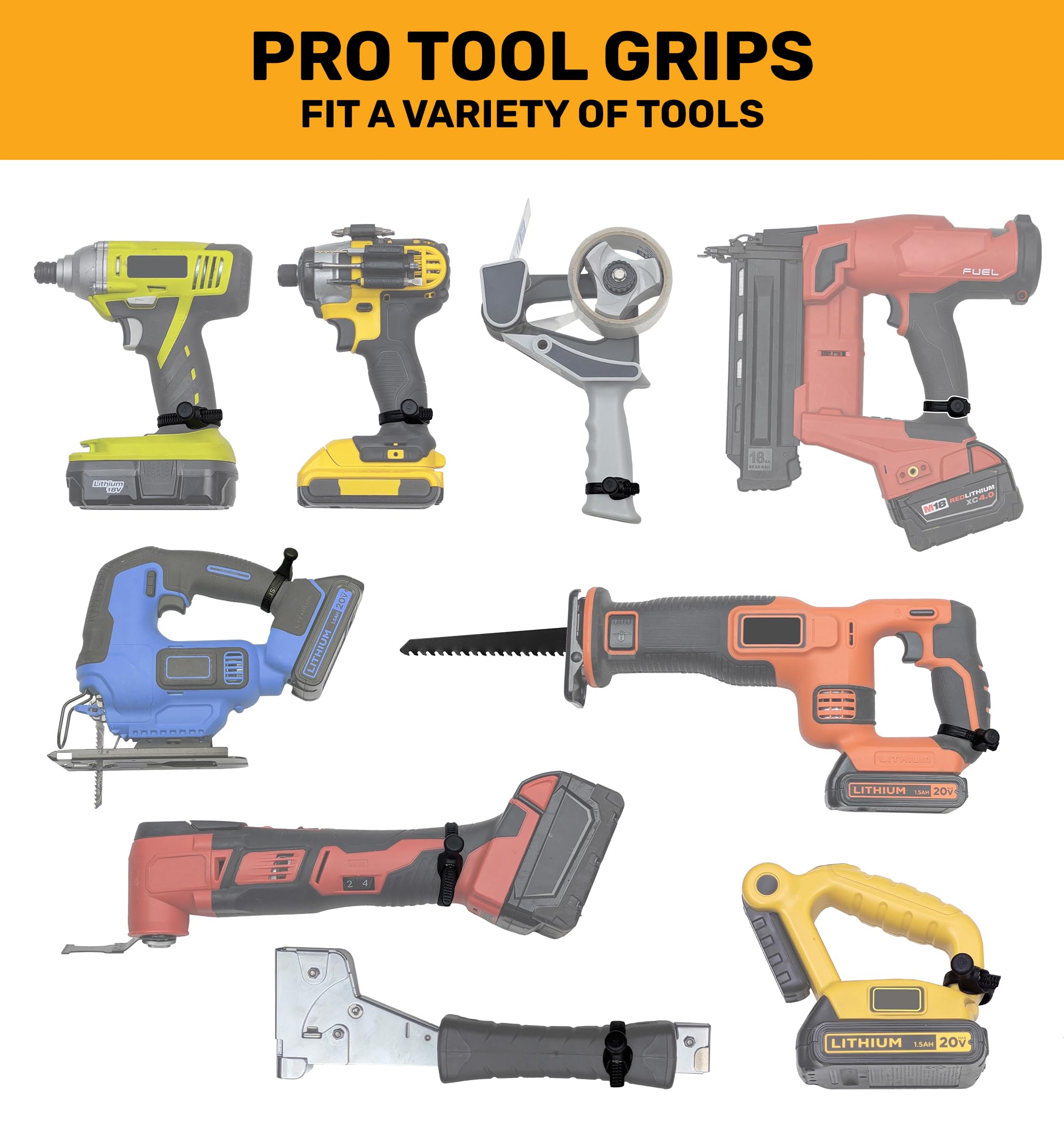Spider Tool Holster self-locking design secures tools on insertion.