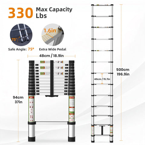 SPIEEK ladder folded compactly for easy storage in a car trunk