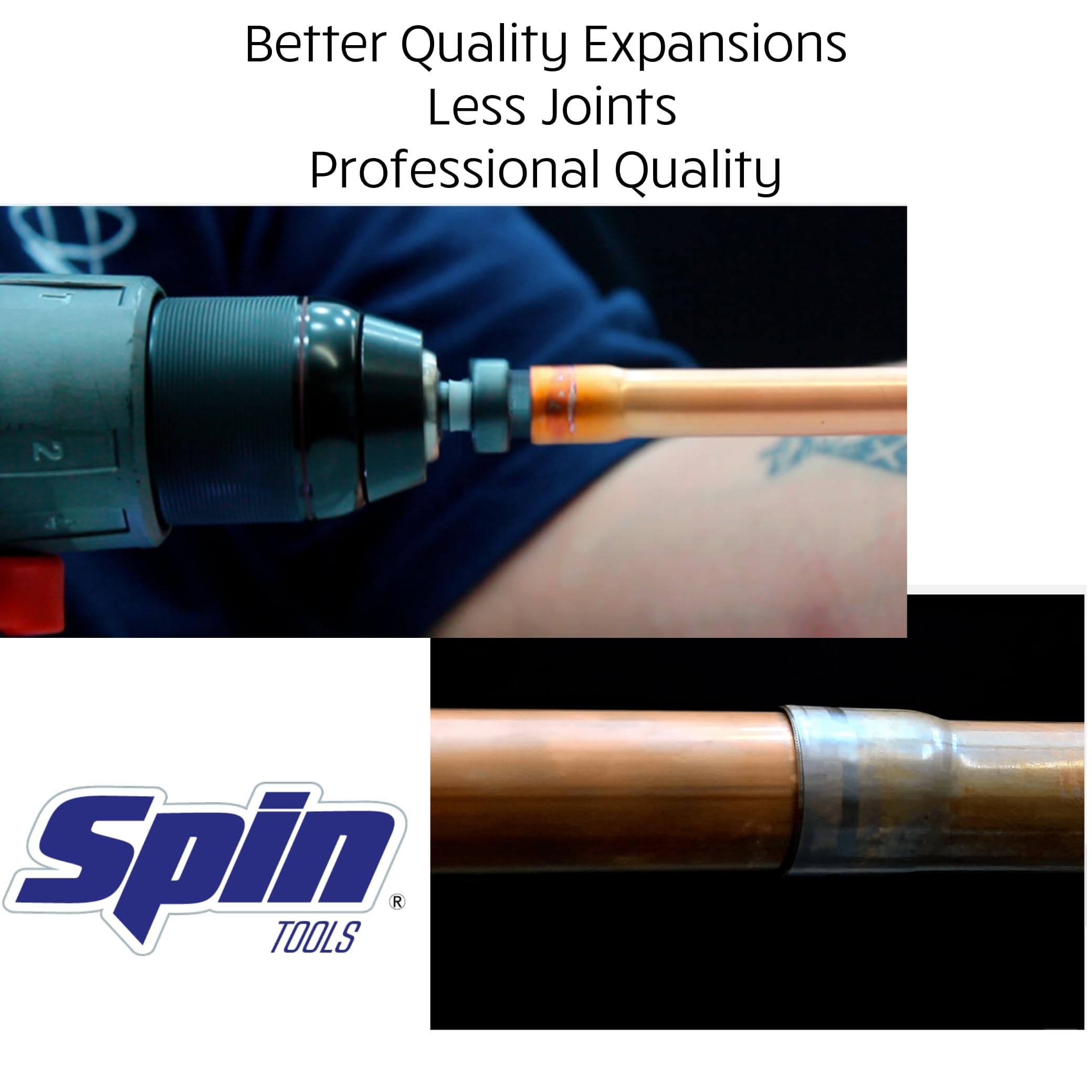 SPIN S6000 flare-5-8-tube supports larger diameter copper pipes.