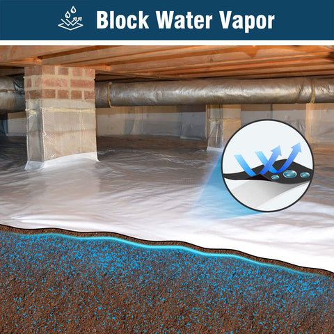 SPIRECOVER panda film with black and white surfaces block light and moisture.