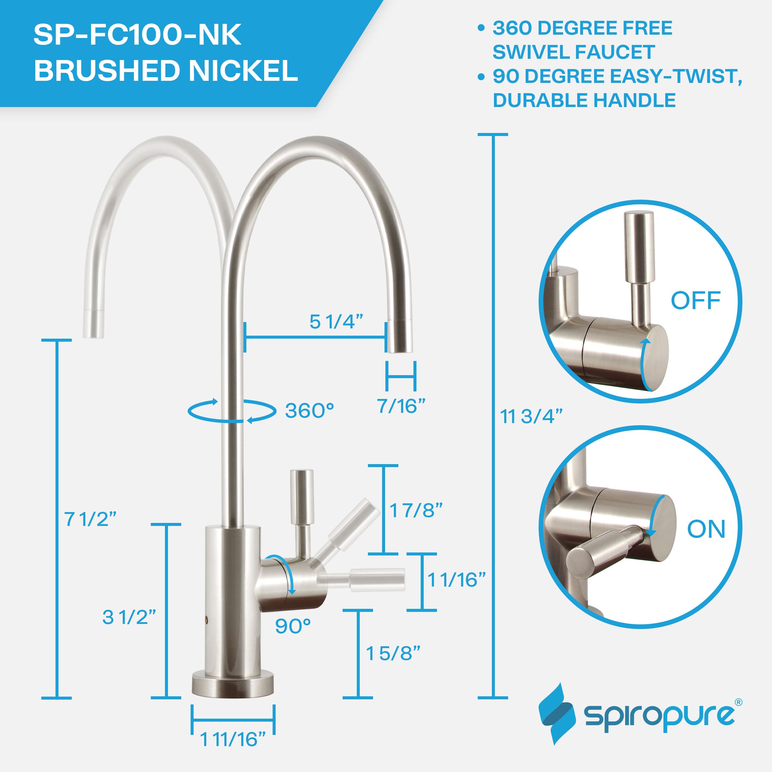 SpiroPure FC100 NK lead-free materials support safe, clean water use.