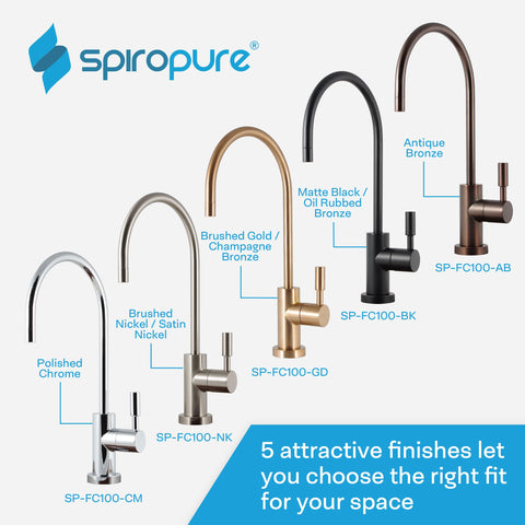 SpiroPure FC100 NK single-handle lever offers quick water access.