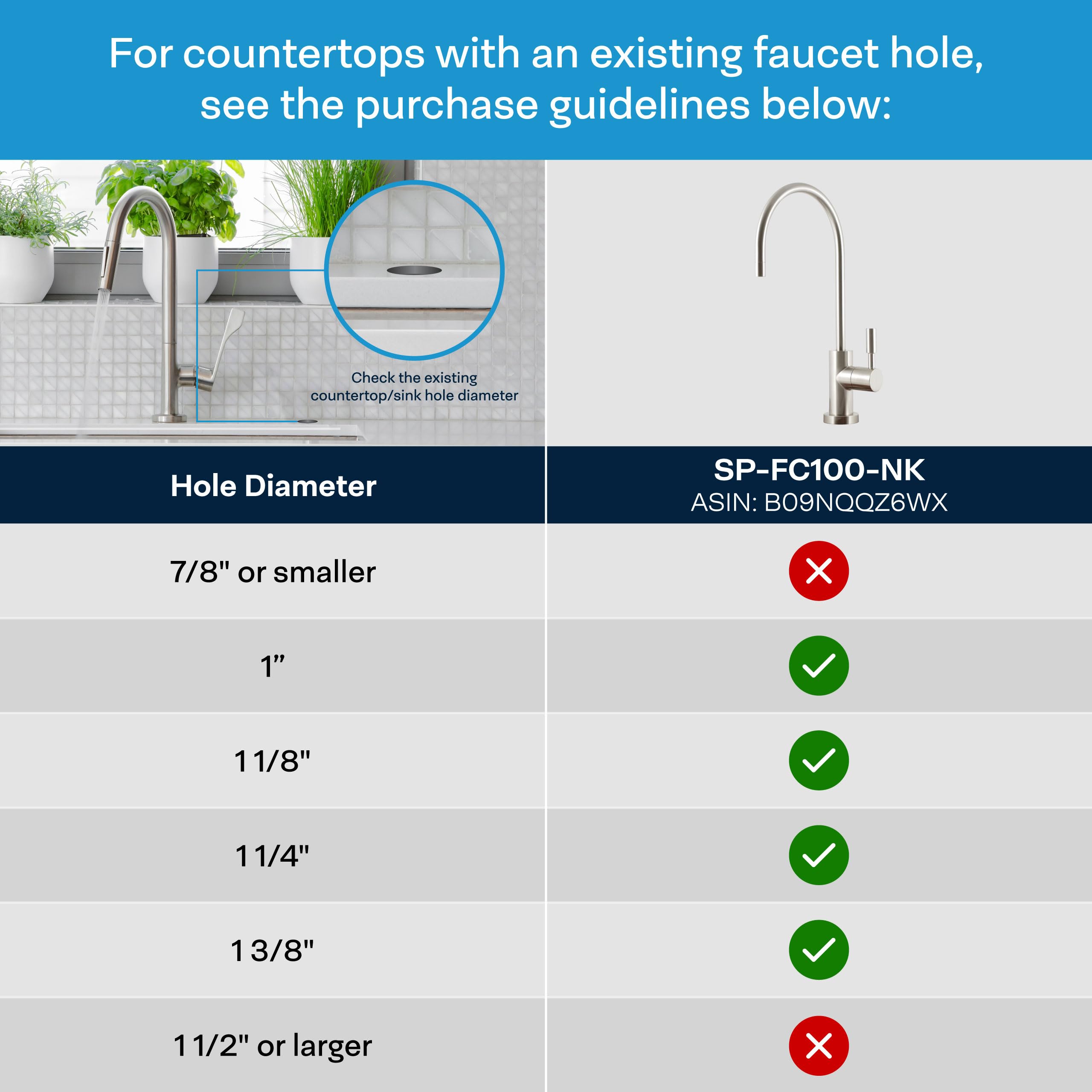 SpiroPure FC100 NK 360-degree swivel spout enables flexible use.
