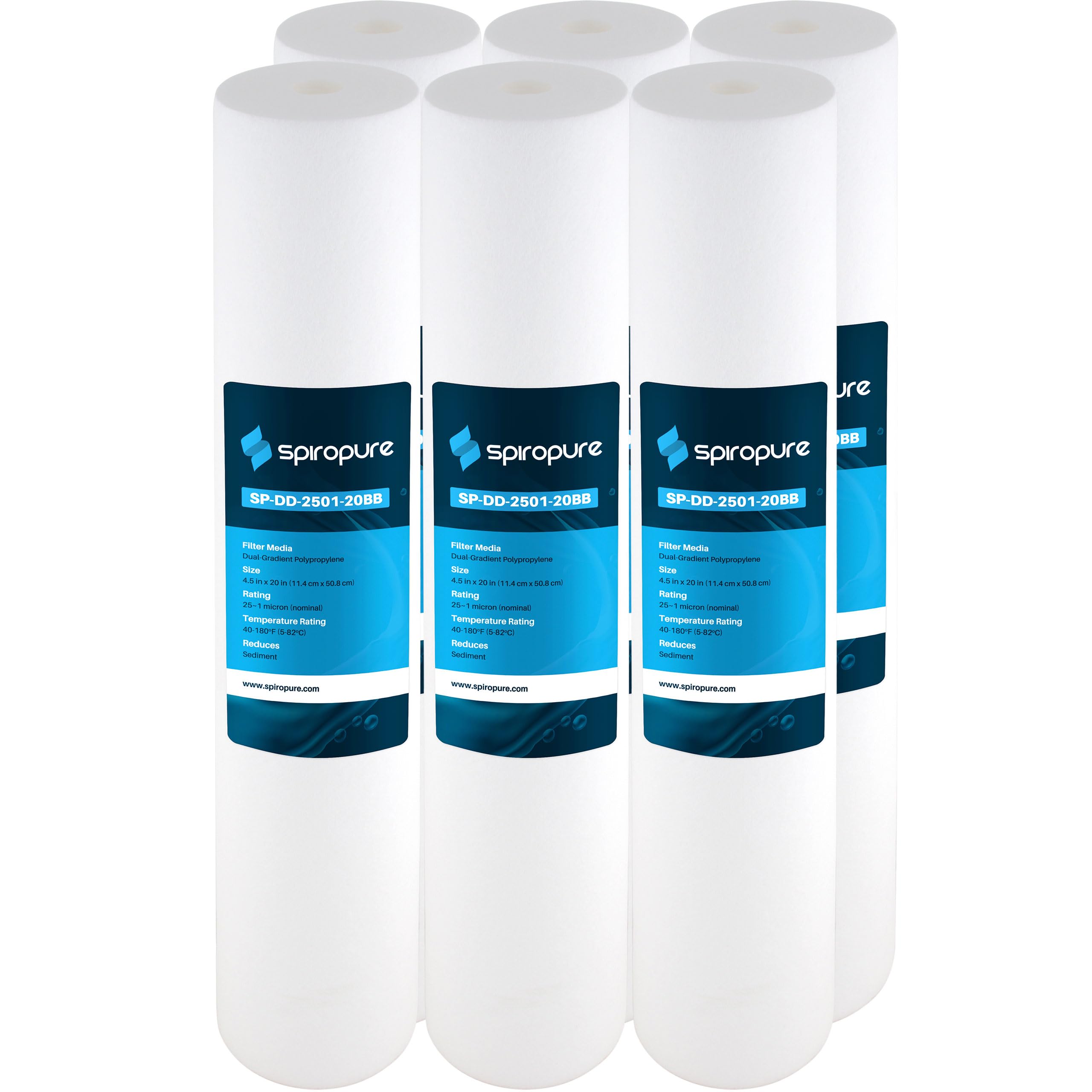SpiroPure SP-DD-2501-20BB cartridge side view for Big Blue replacements