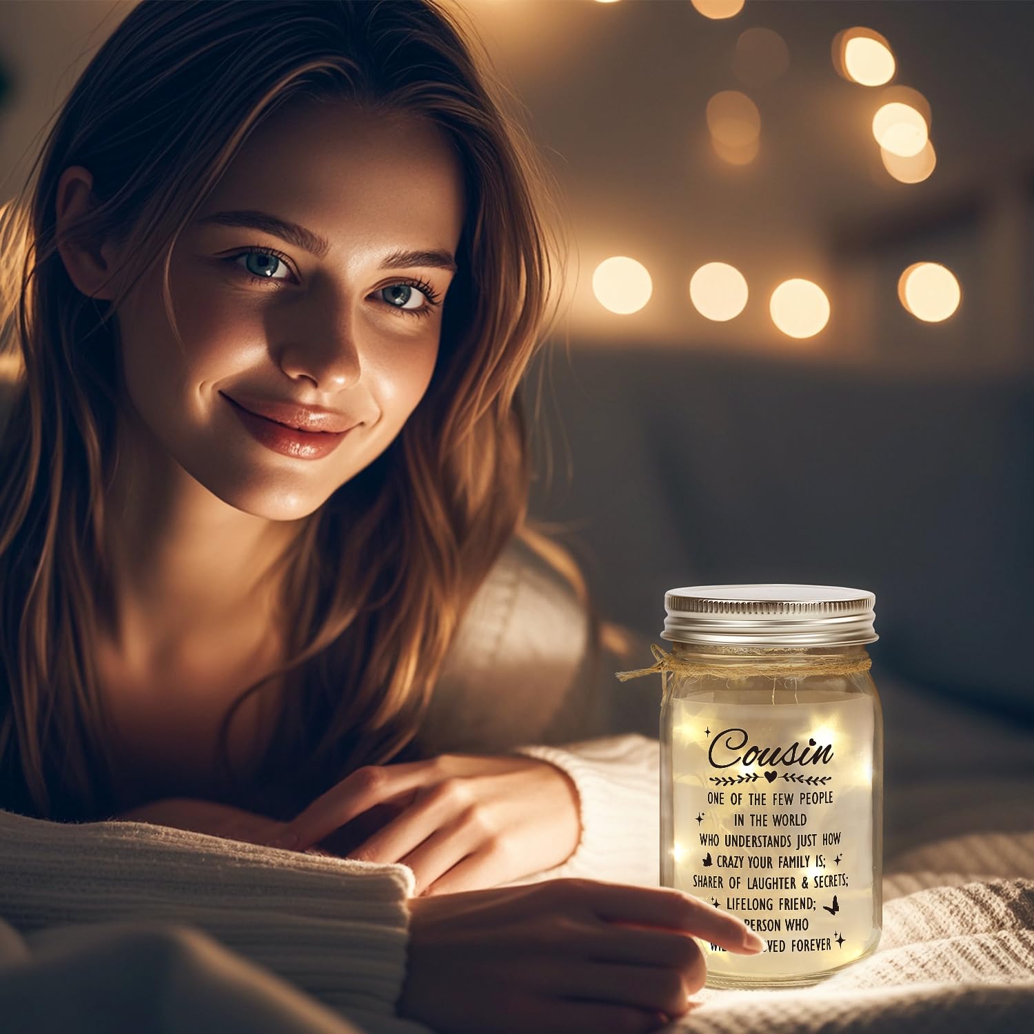 Splendest mason jar night light envelope and card presentation