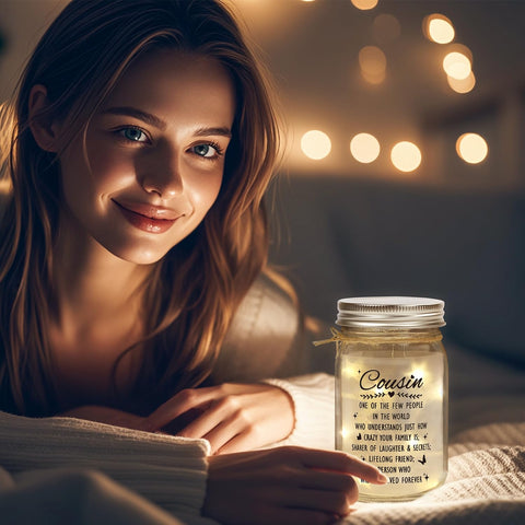 Splendest mason jar night light envelope and card presentation
