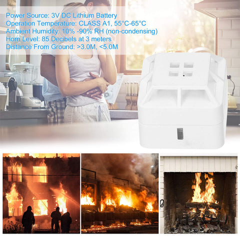 Splenssy Heat Alarm designed for kitchens and workspaces.