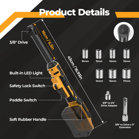 SpomacGek 60 ft-lbs torque cordless ratchet delivering easy bolt installation.