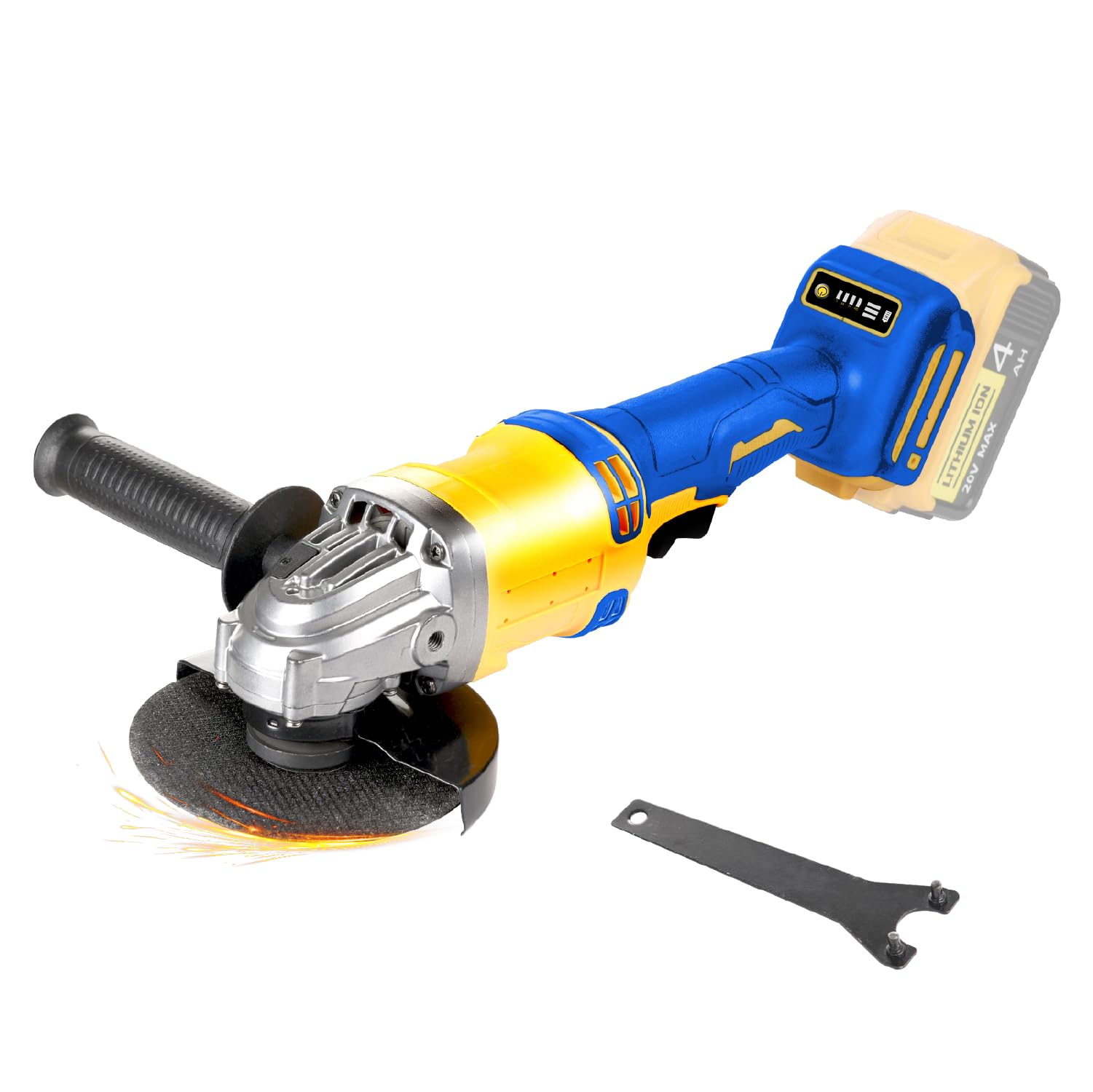 SpomacGek cordless angle grinder without battery for versatile Dewalt 20V compatibility.