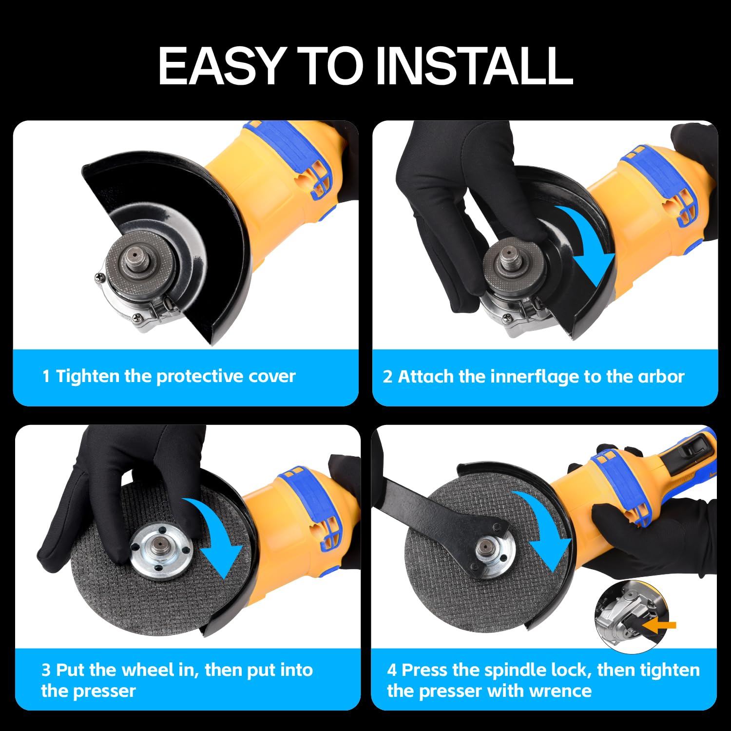 SpomacGek cordless grinder suited for cutting, polishing, and surface prep.