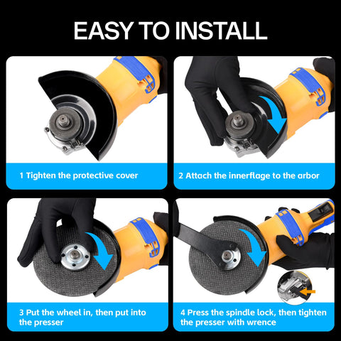 SpomacGek cordless grinder suited for cutting, polishing, and surface prep.