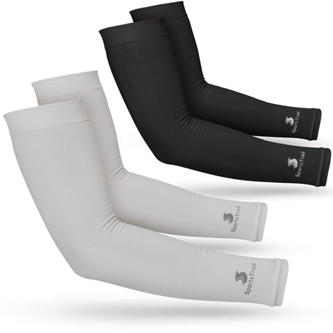 SportsTrail cooling arm sleeves with glove-like fit for all-day comfort and sun protection.