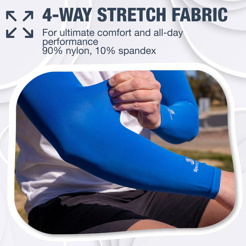 SportsTrail arm sleeves moisture-wicking design keeps skin dry during runs