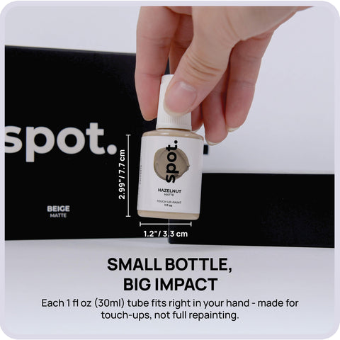 Spot touch-up paint eco-friendly water-based formula with low odor.