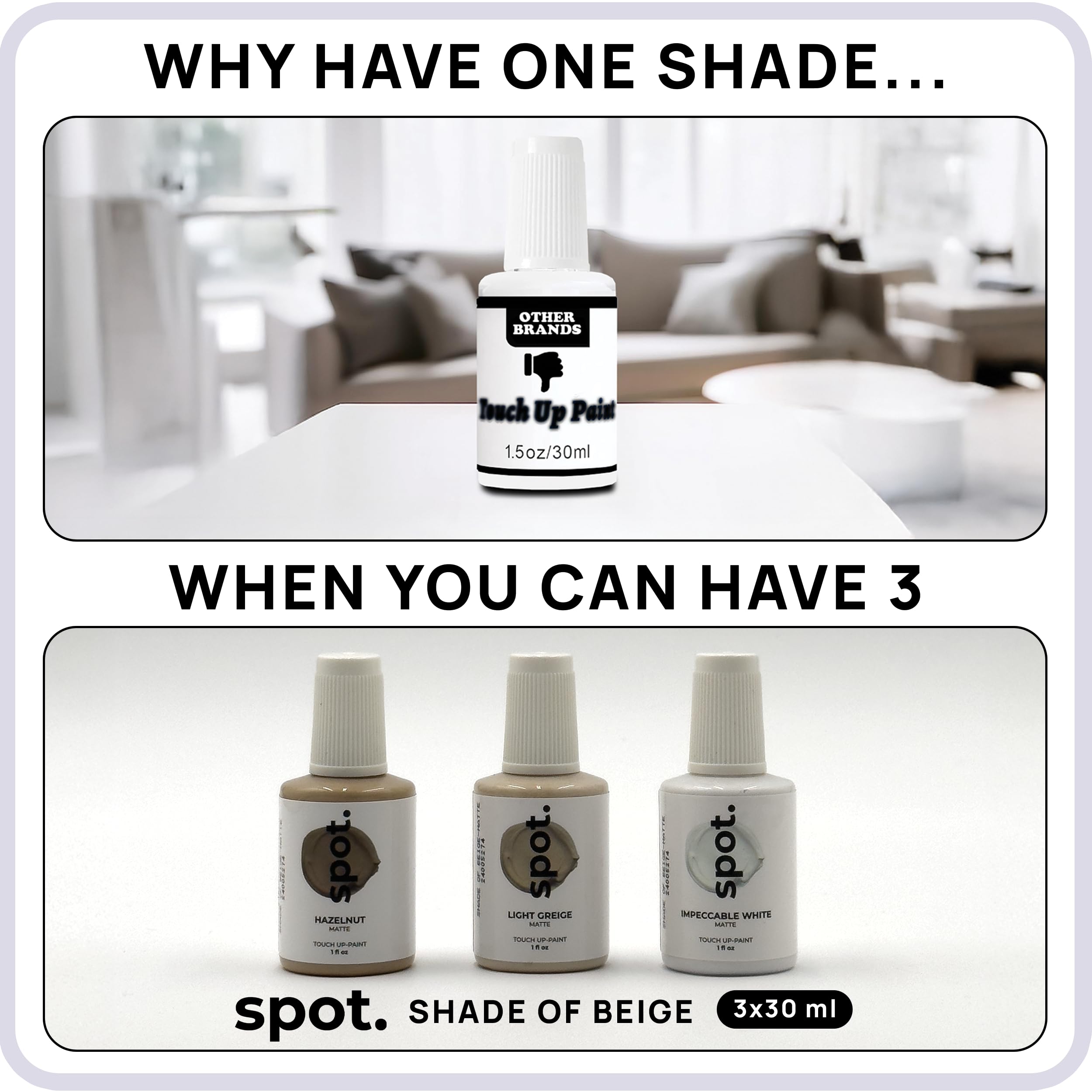 Spot touch-up paint kit for easy DIY restoration.