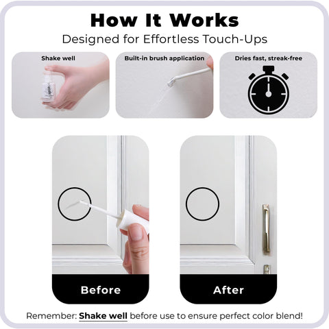 Spot touch-up paint water-based eco-friendly option for families
