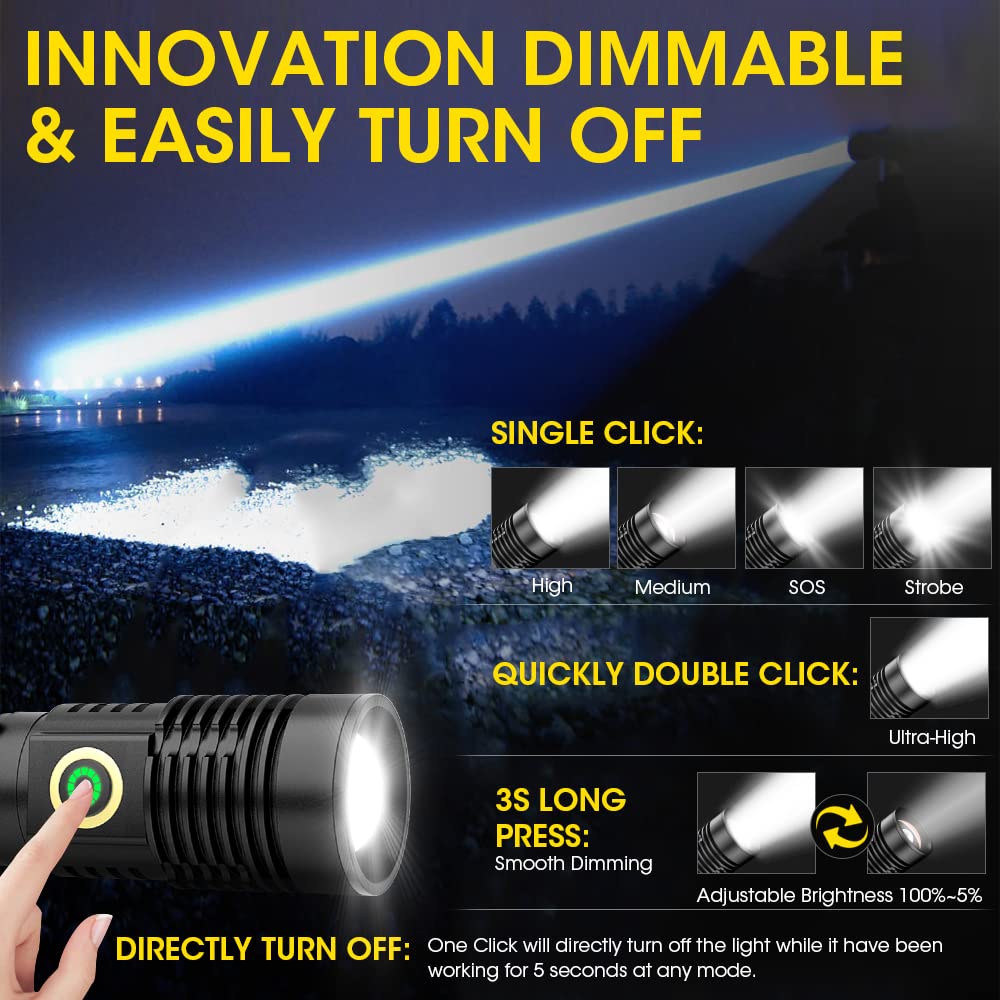 Spriak flashlight rugged aluminum body shocks resistant for tough environments.