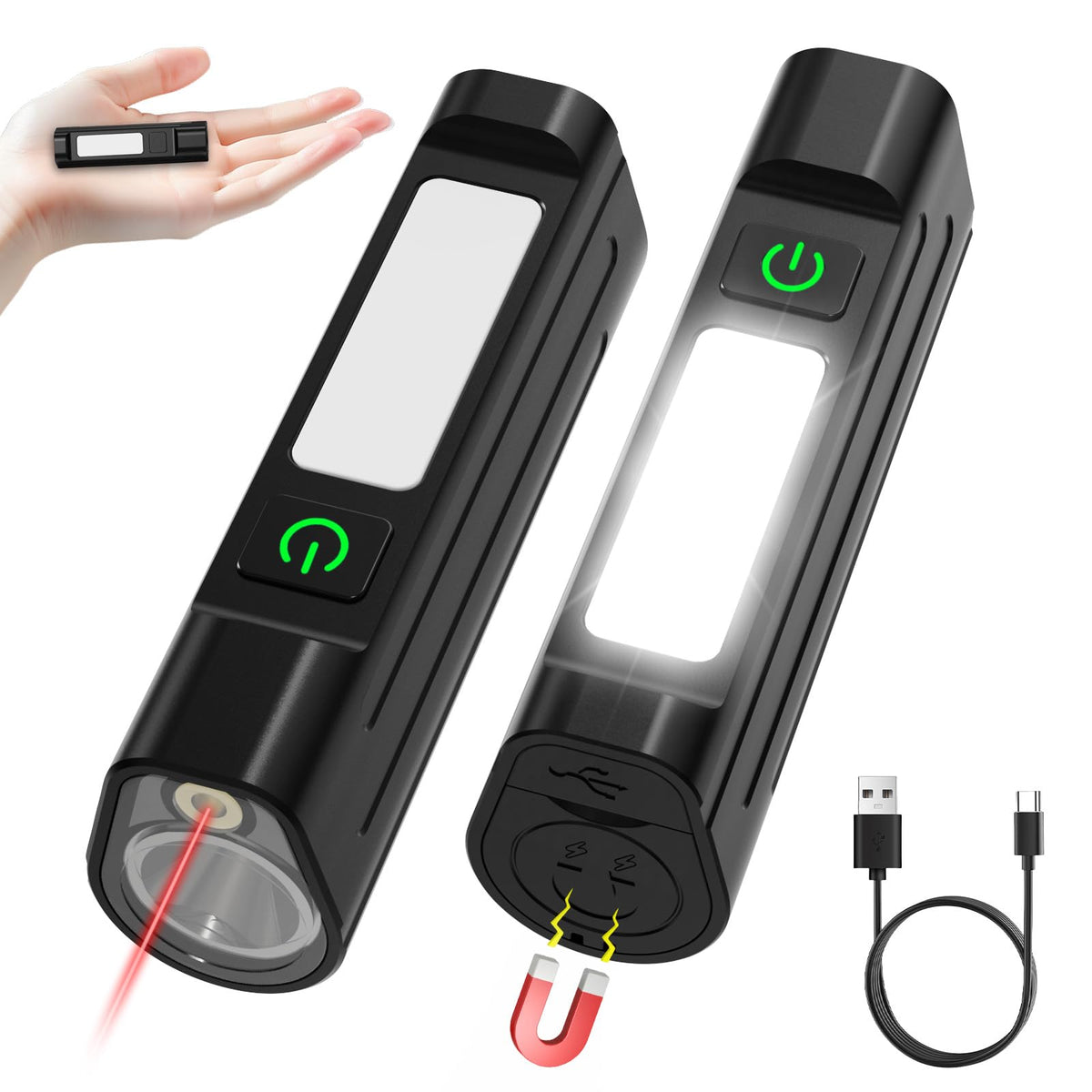 Spriak pocket-sized rechargeable flashlight for easy everyday carry.