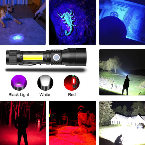 Spriak UV flashlight with magnet base frees hands for repairs.