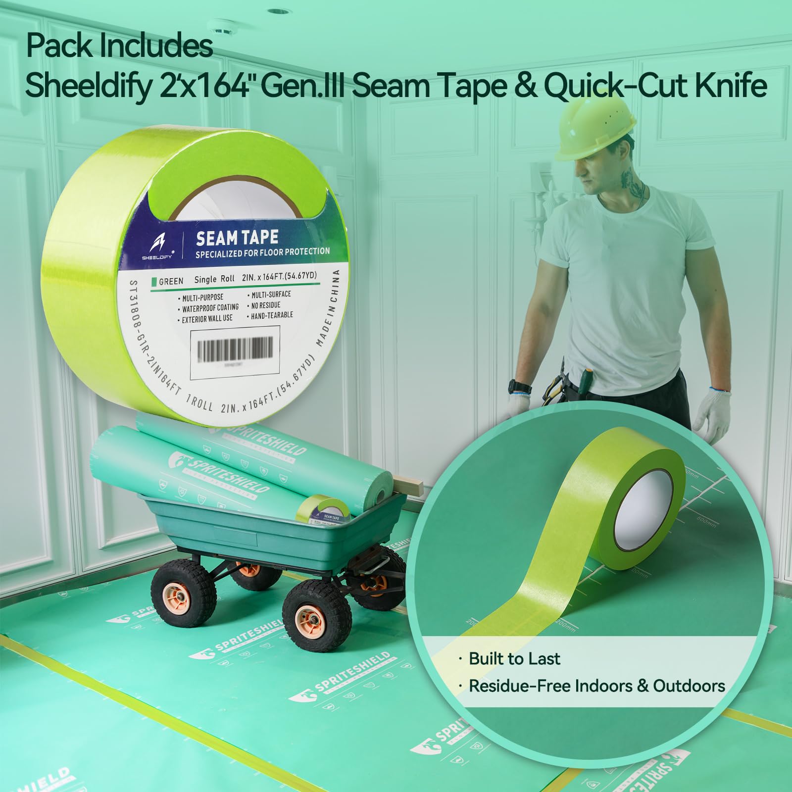 Sprite shield anti-slip layer provides safe work surface