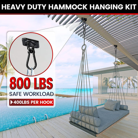 Sprookber hammock hanging kit rated up to 800 lb for indoor/outdoor use