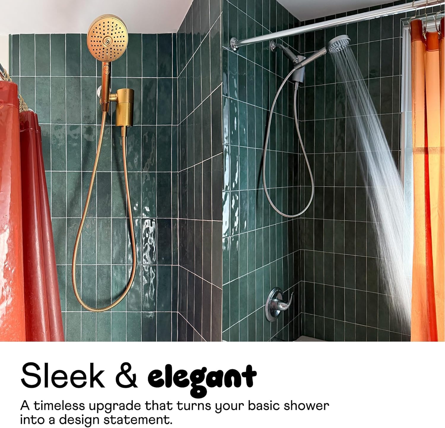 Sproos cloudburst spray mode for a rainfall-like shower.