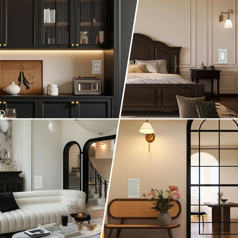 Spshian bedroom and living room switch cover adds cohesive style