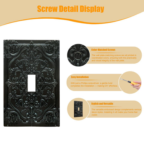Spshian carved floral artwork switches add artful accent