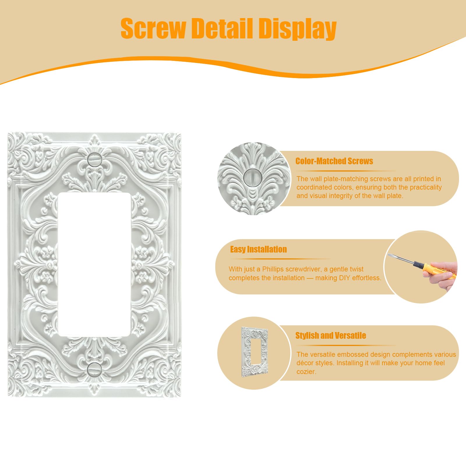 Spshian complete pack includes screws for seamless, color-matched installation