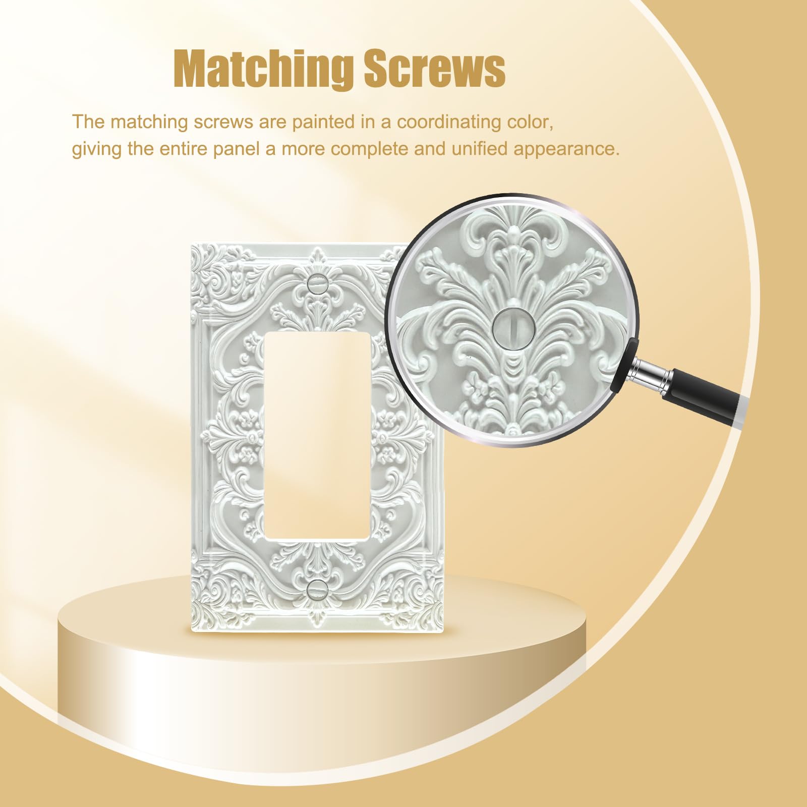 Spshian decorative 1-gang faceplate offers quick, stylish room upgrades