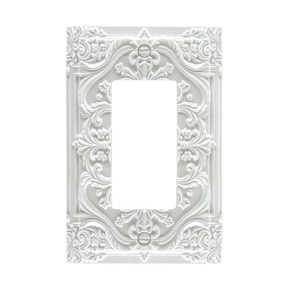 Spshian floral embossed outlet cover enhances walls with refined texture