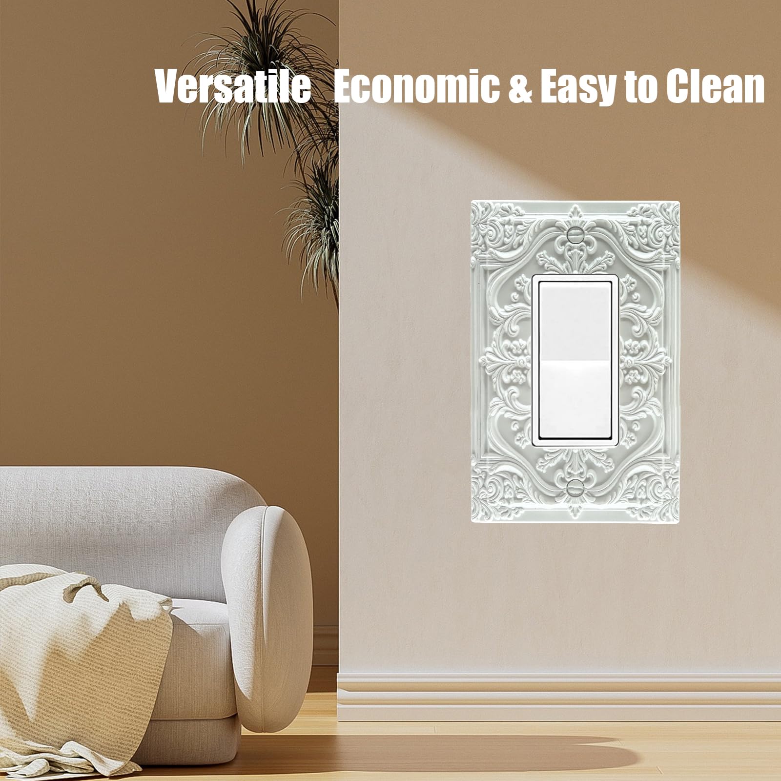 Spshian luxury wall art switch cover doubles as subtle décor accent