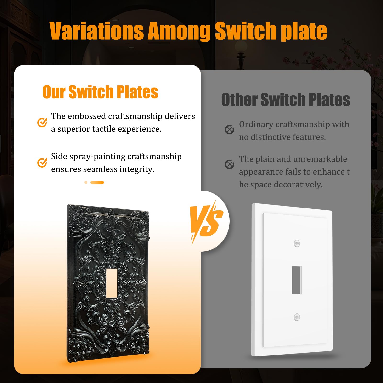 Spshian switch cover includes screws for a quick upgrade