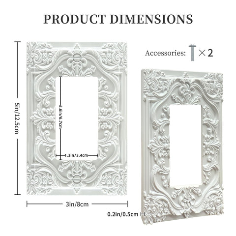 Spshian white flower decorative faceplate complements bedrooms and living spaces