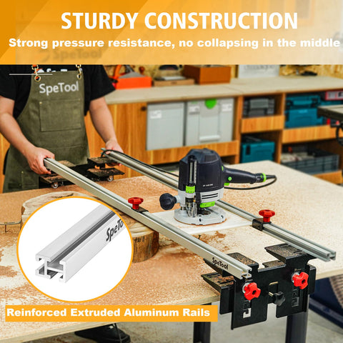 SpeTool rails with 6061 anodized finish show durable, stable alignment