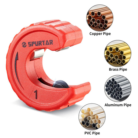 Spurtar 3/4-inch pipe cutter making smooth tubing cuts
