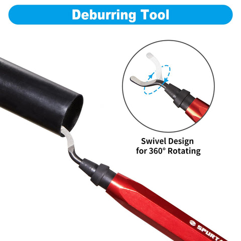 Spurtar deburring tool removes burrs for smoother fittings