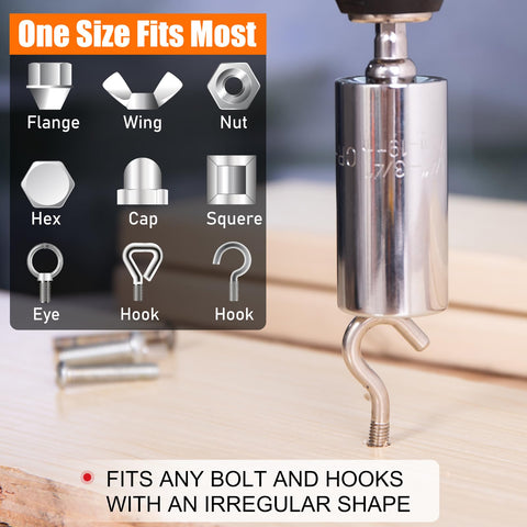 Spurtar 3/8-inch drill adapter included for drills.