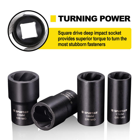 Spurtar durable chrome-molybdenum steel construction supports tough lug jobs.